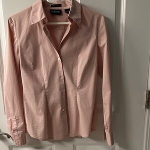 New York & Company Light Pink Stretch Button-Up Dress Shirt